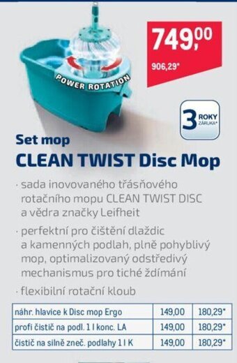 Makro Set mop CLEAN TWIST Disc Mop nabídka