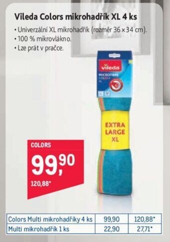 Makro Vileda Colors mikrohadřík XL 4 ks nabídka