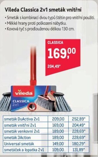 Makro Vileda Classica 2v1 smeták vnitřní nabídka