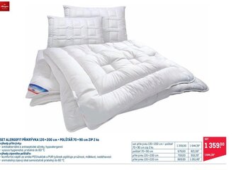 Makro SET ALERGOFIT PŘIKRÝVKA 135×200 cm + POLŠTÁŘ 70*90 cm ZIP 2 ks výhody přikrývky: nabídka