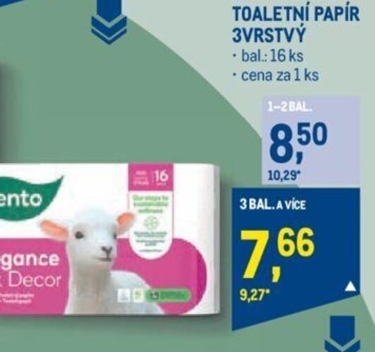 Makro TOALETNÍ PAPÍR 3VRSTVÝ nabídka