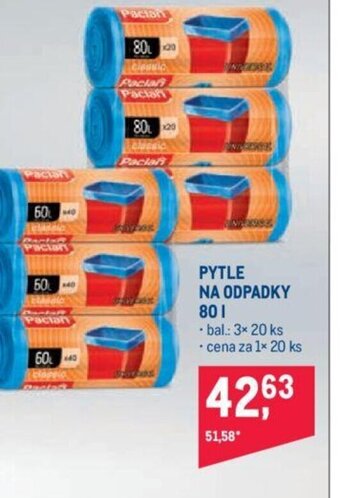 Makro PYTLE NA ODPADKY 80 L nabídka