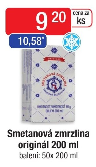 Qanto Smetanová zmrzlina originál 200 ml nabídka