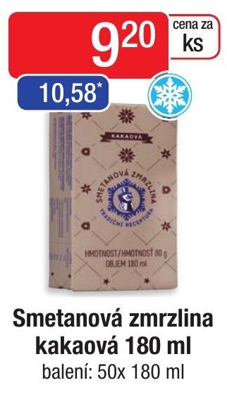 Qanto Smetanová zmrzlina kakaová 180 ml nabídka