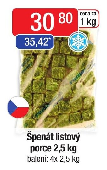Qanto Špenát listový porce 2,5 kg nabídka