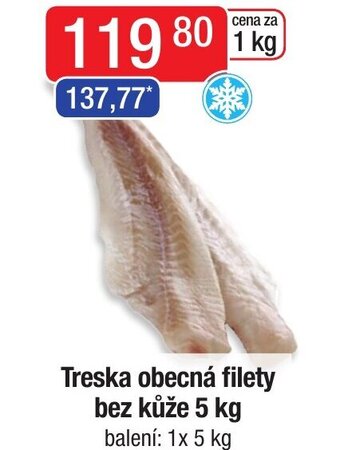 Qanto Treska obecná filety bez kůže 5 kg nabídka