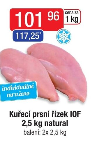 Qanto Kuřecí prsní řízek IQF 2,5 kg natural nabídka