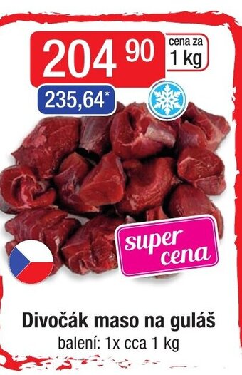 Qanto Divočák maso na guláš nabídka