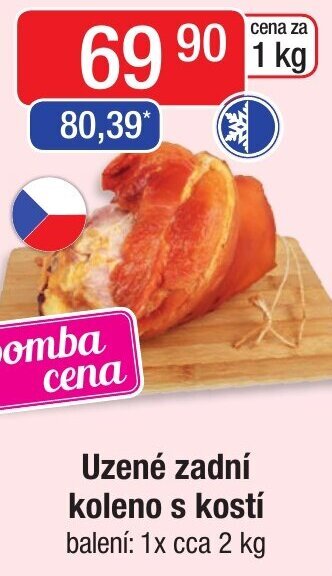 Uzené zadní koleno s kostí