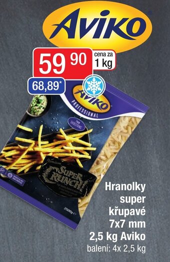 Qanto Hranolky super křupavé 7x7 mm 2,5 kg Aviko nabídka
