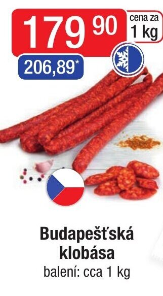 Qanto Budapešťská klobása nabídka