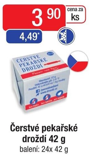 Čerstvé pekařské droždí 42 g
