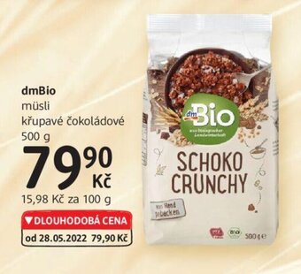 dm drogerie dmBio müsli křupavé čokoládové nabídka