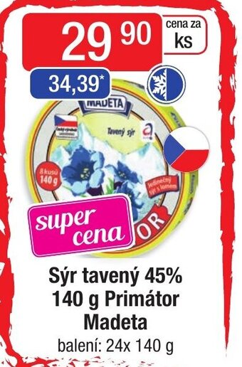 Qanto Sýr tavený 45% 140 g Primátor Madeta nabídka