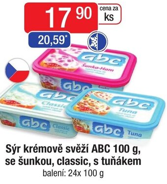 Qanto Sýr krémově svěží ABC 100 g, se šunkou, classic, s tuňákem nabídka