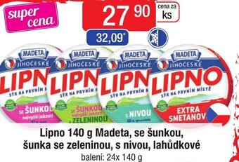 Qanto Lipno 140 g Madeta, se šunkou, šunka se zeleninou, s nivou, lahůdkové nabídka