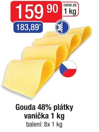 Qanto Gouda 48% plátky vanička 1 kg nabídka