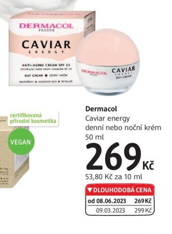 dm drogerie Dermacol Caviar energy denní nebo noční krém 50 ml nabídka