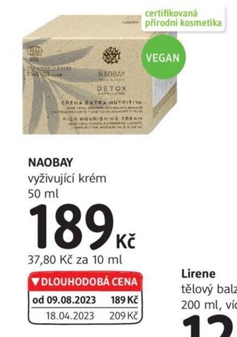 dm drogerie NAOBAY vyživující krém nabídka