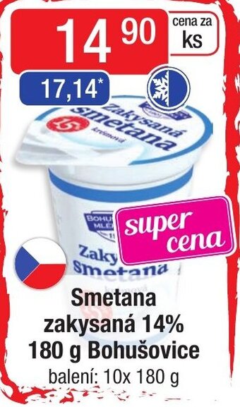 Qanto Smetana zakysaná 14% 180 g Bohušovice nabídka