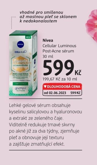 dm drogerie Nivea Cellular Luminous Post-Acne sérum 30 ml nabídka