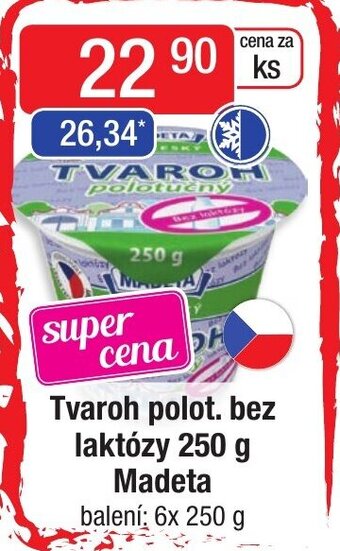 Qanto Tvaroh polot. bez laktózy 250 g Madeta nabídka