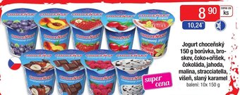 Qanto Jogurt choceňský 150 g borůvka, bro-skev, čoko+oříšek, čokoláda, jahoda, malina, stracciatella, višeň, slaný karamel nabídka