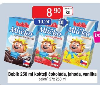 Qanto Bobík 250 ml koktejl čokoláda, jahoda, vanilka nabídka