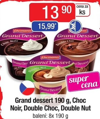 Qanto Grand dessert 190 g, Choc Noir, Double Choc, Double Nut nabídka