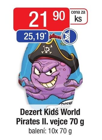 Qanto Dezert Kids World Pirates II. vejce 70 g nabídka