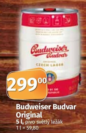 COOP TIP Budweiser Budvar Original nabídka