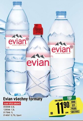 Evian všechny formáty