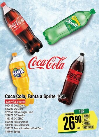 Tamda Foods Coca Cola, Fanta a Sprite 1,5L nabídka