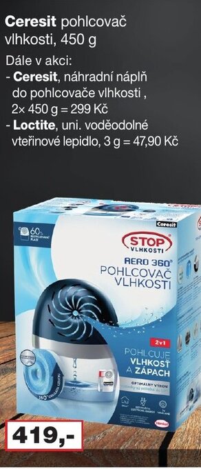 Ceresit pohlcovač vlhkosti, 450 g
