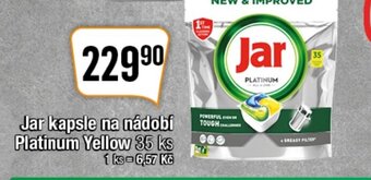 Jar kapsle na nádobí Platinum Yellow 35 ks
