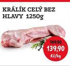 RABBIT řeznictví Králík celý bez hlavy 1250g nabídka