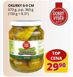 Flop Okurky 6-9 cm 670 g. p.p. 360 g nabídka