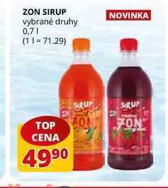 Flop Zon sirup vybrané druhy 0,7l nabídka
