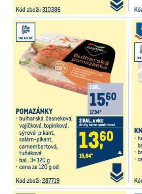 Makro Pomazánky nabídka