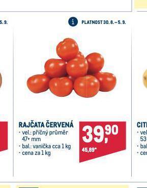 Makro Rajčata červená nabídka