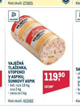 Makro Vaječná tlačenka nabídka