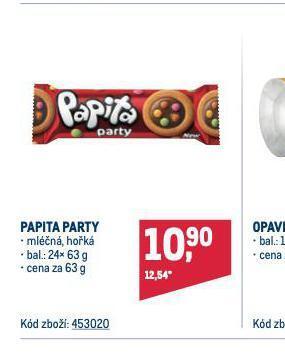 Makro Papita party nabídka