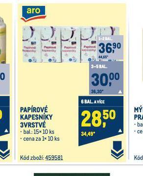 Makro Papírové kapesníky nabídka