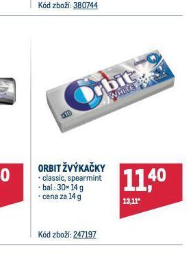 Makro Orbit žvýkačky nabídka