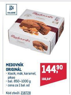 Makro Medovník nabídka