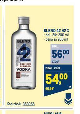 Makro Blend 42 vodka nabídka