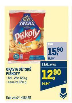 Makro Opavia dětské piškoty nabídka