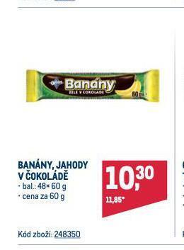 Makro Banány v čokoládě nabídka