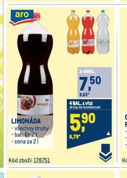 Makro Limonáda nabídka