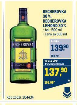 Makro Becherovka nabídka